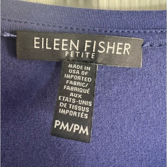 🌺EILEEN FISHER Navy Blue Flowy T-shirt Dress Size PETITE Medium🌺 - Picture 3 of 4